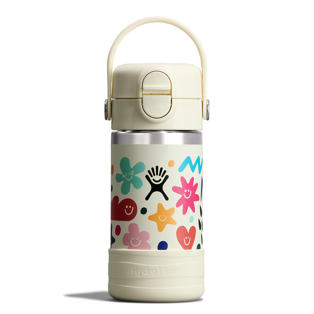 Hydro Flask HYDRO FLASK 12OZ WIDE COVERED CAP AND BOOT DAYDREAM WHITE