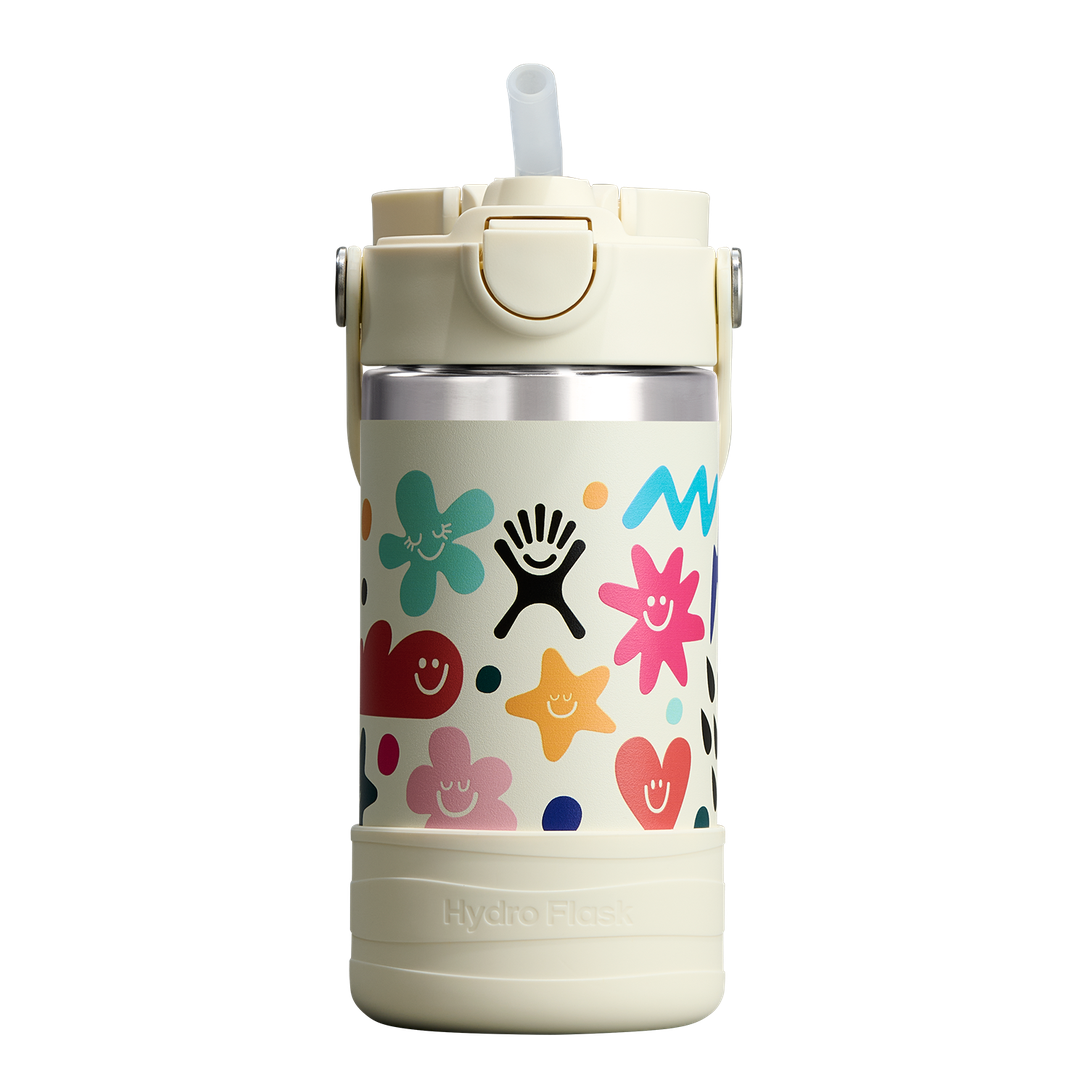 Hydro Flask HYDRO FLASK 12OZ WIDE COVERED CAP AND BOOT DAYDREAM WHITE