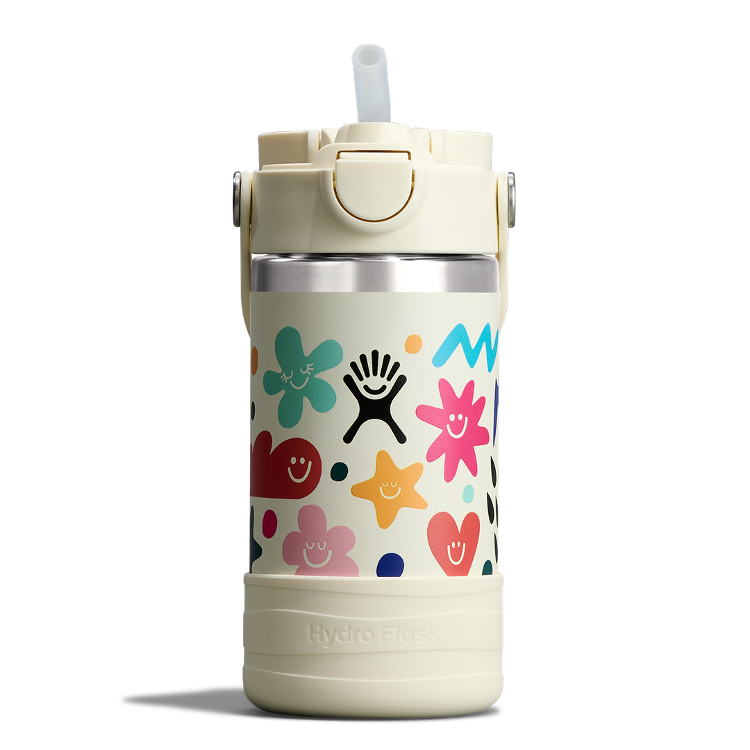 Hydro Flask HYDRO FLASK 12OZ WIDE COVERED CAP AND BOOT DAYDREAM WHITE