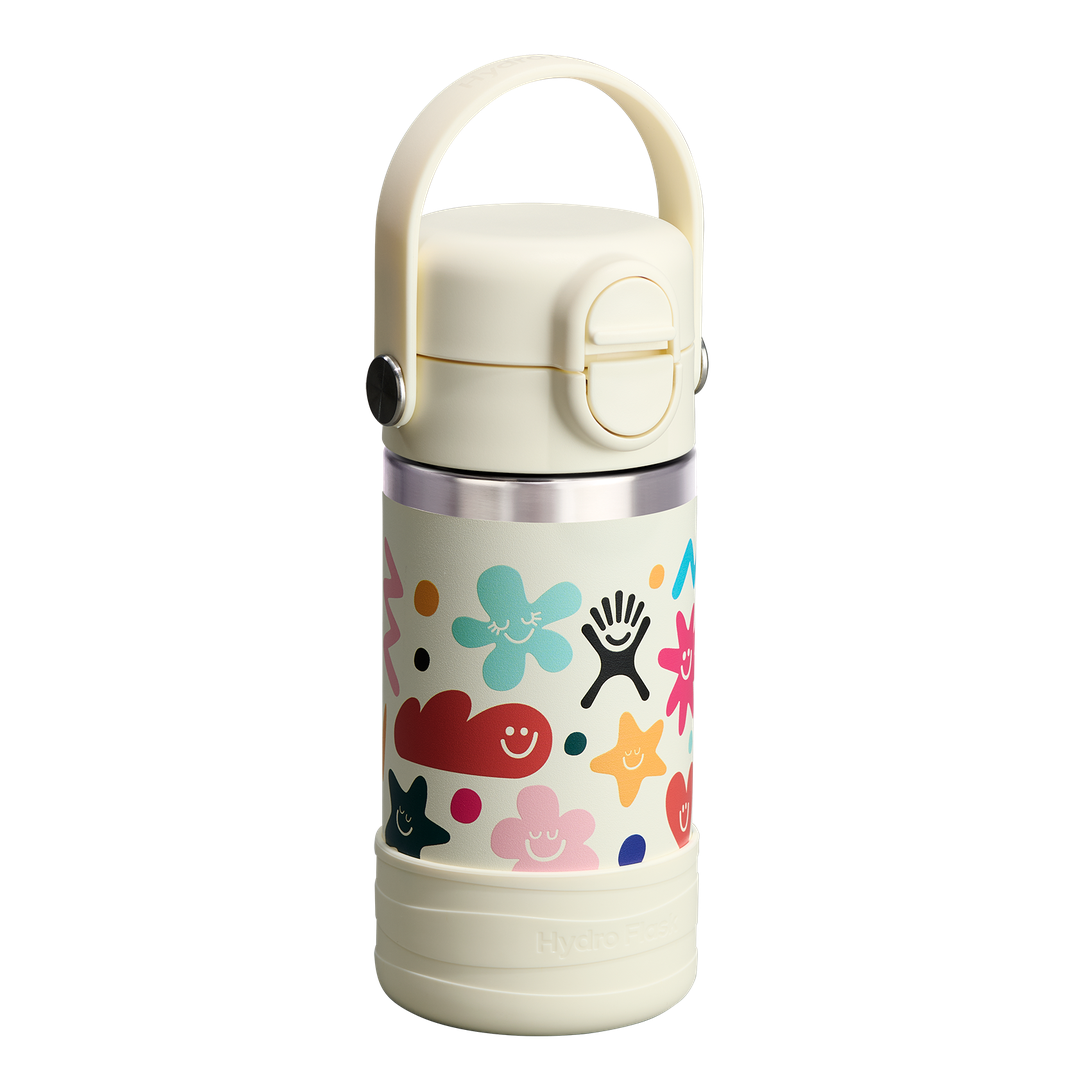 Hydro Flask HYDRO FLASK 12OZ WIDE COVERED CAP AND BOOT DAYDREAM WHITE