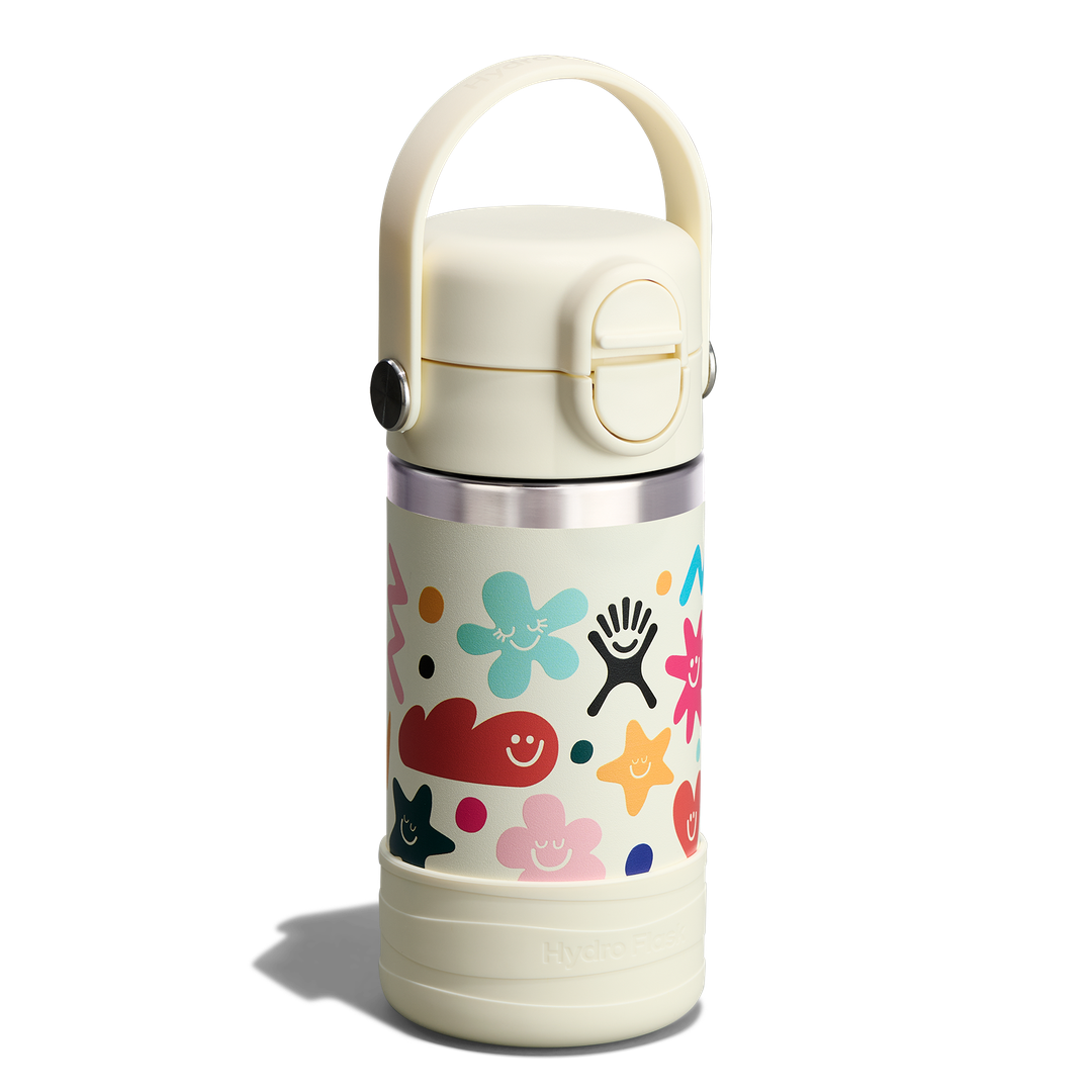 Hydro Flask HYDRO FLASK 12OZ WIDE COVERED CAP AND BOOT DAYDREAM WHITE