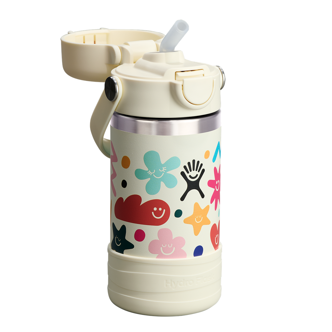 Hydro Flask HYDRO FLASK 12OZ WIDE COVERED CAP AND BOOT DAYDREAM WHITE