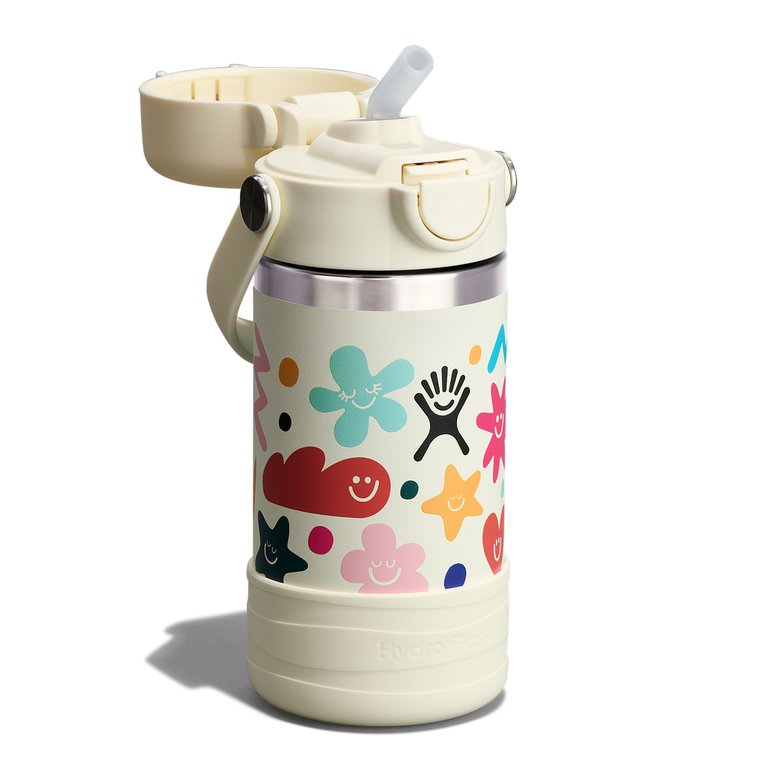 Hydro Flask HYDRO FLASK 12OZ WIDE COVERED CAP AND BOOT DAYDREAM WHITE