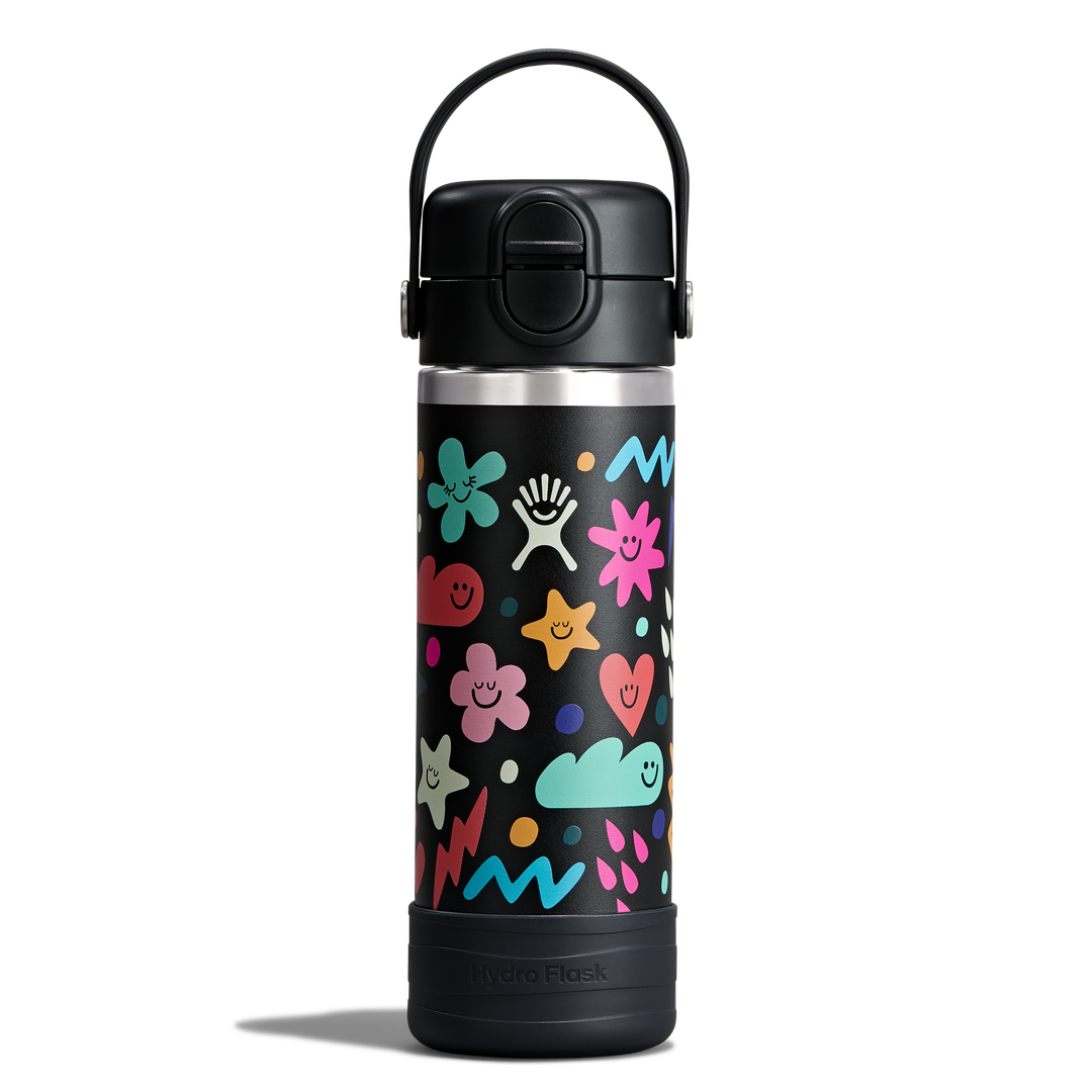 Hydro Flask HYDRO FLASK 18OZ WIDE COVERED CAP AND BOOT DAYDREAM BLACK