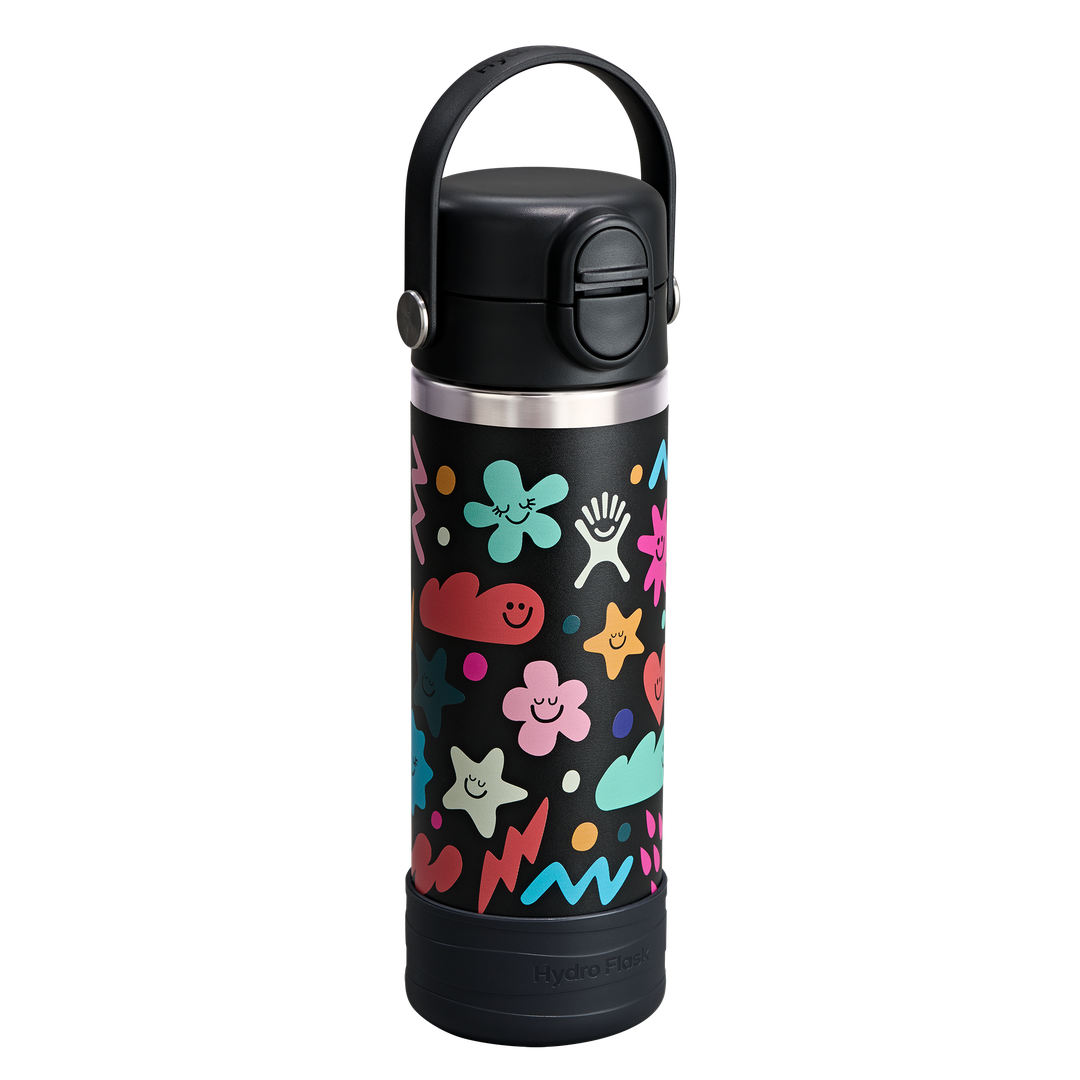 Hydro Flask HYDRO FLASK 18OZ WIDE COVERED CAP AND BOOT DAYDREAM BLACK