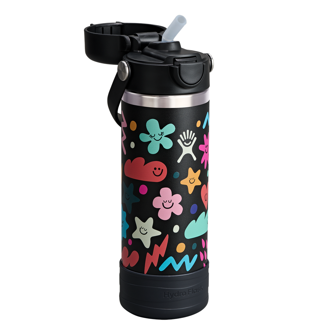 Hydro Flask HYDRO FLASK 18OZ WIDE COVERED CAP AND BOOT DAYDREAM BLACK