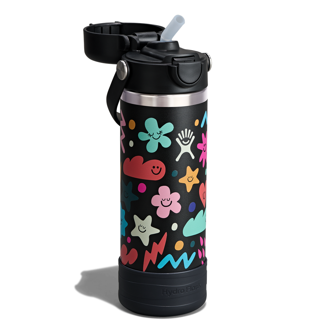 Hydro Flask HYDRO FLASK 18OZ WIDE COVERED CAP AND BOOT DAYDREAM BLACK