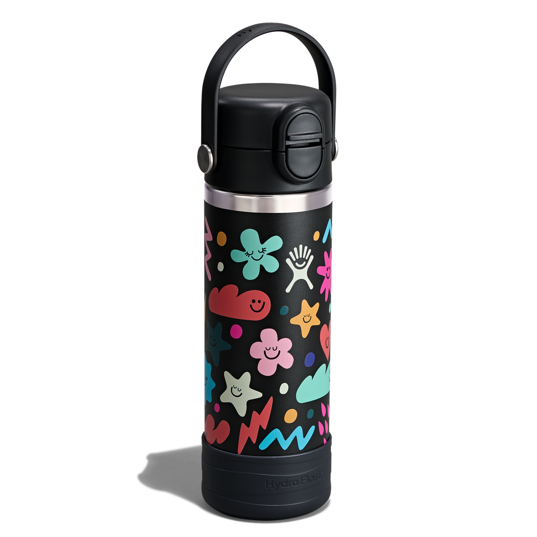 Hydro Flask HYDRO FLASK 18OZ WIDE COVERED CAP AND BOOT DAYDREAM BLACK