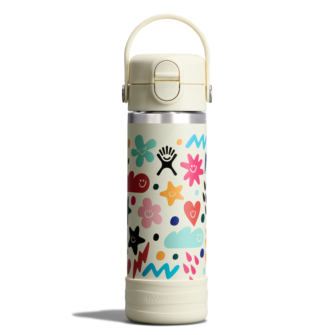 Hydro Flask HYDRO FLASK 18OZ WIDE COVERED CAP AND BOOT DAYDREAM WHITE