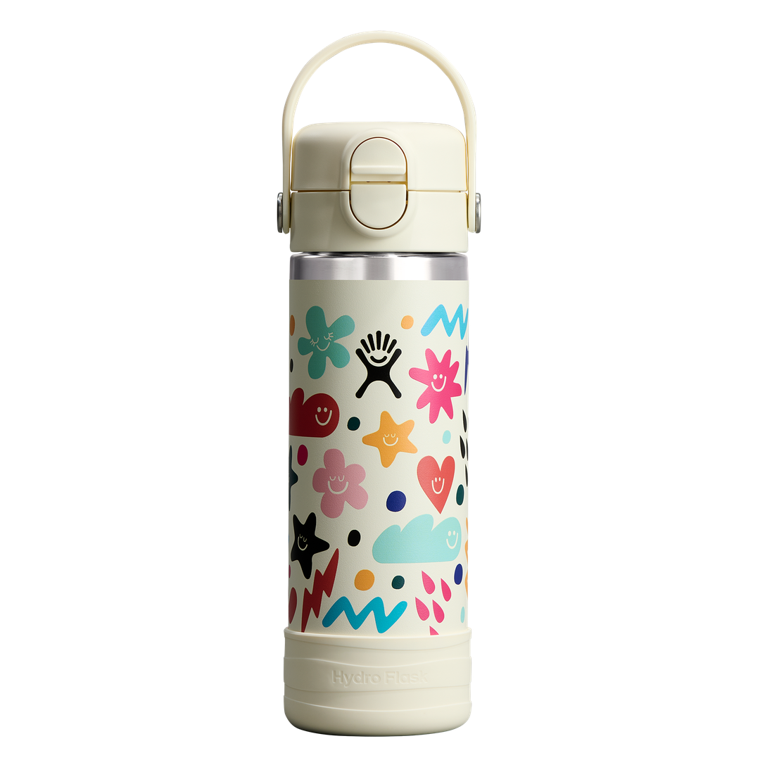 Hydro Flask HYDRO FLASK 18OZ WIDE COVERED CAP AND BOOT DAYDREAM WHITE