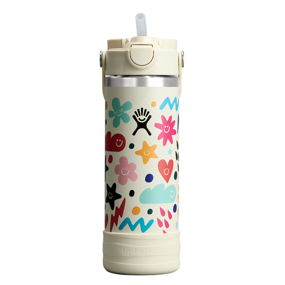 Hydro Flask HYDRO FLASK 18OZ WIDE COVERED CAP AND BOOT DAYDREAM WHITE