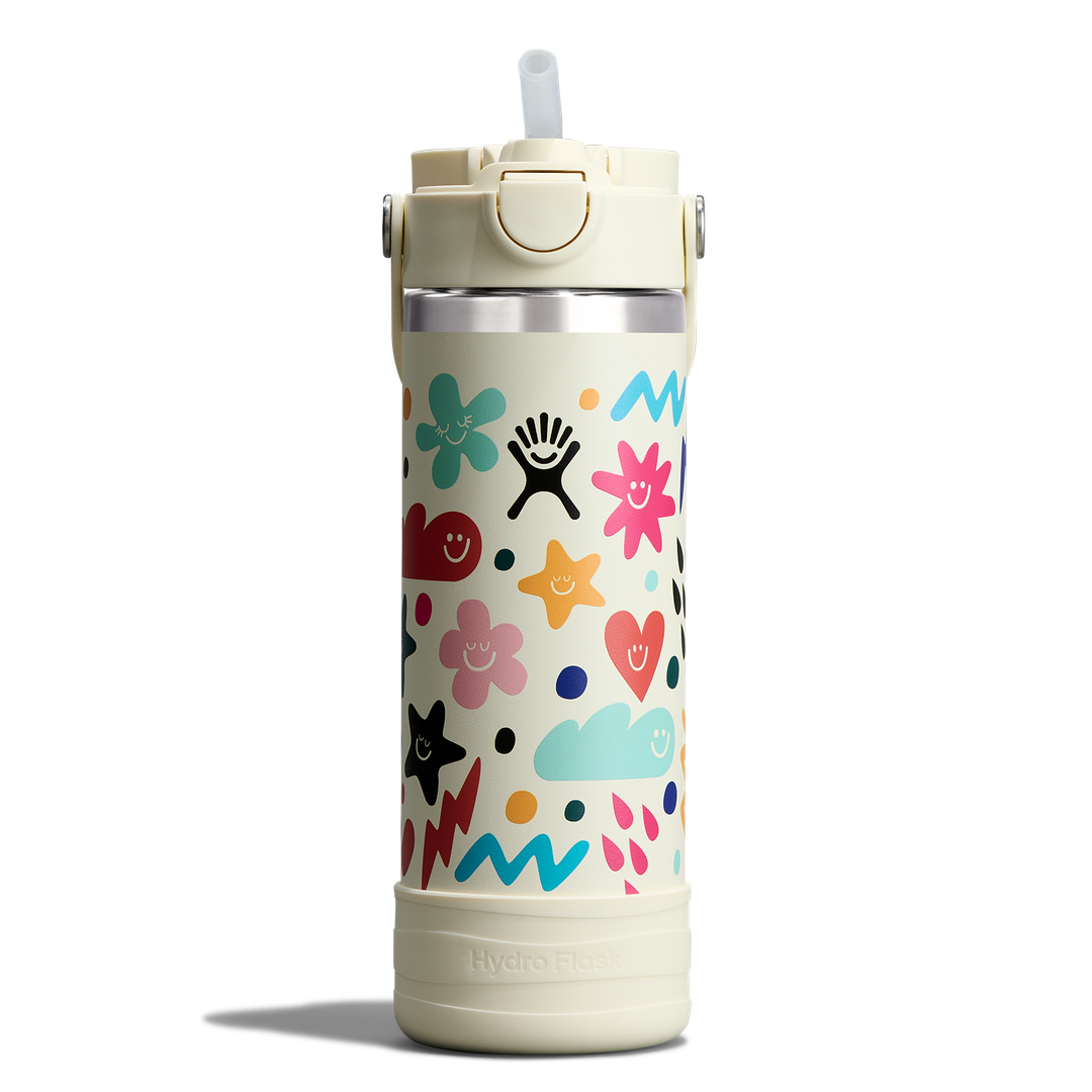 Hydro Flask HYDRO FLASK 18OZ WIDE COVERED CAP AND BOOT DAYDREAM WHITE