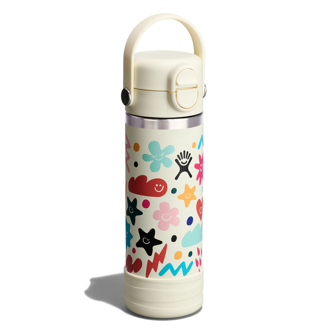 Hydro Flask HYDRO FLASK 18OZ WIDE COVERED CAP AND BOOT DAYDREAM WHITE