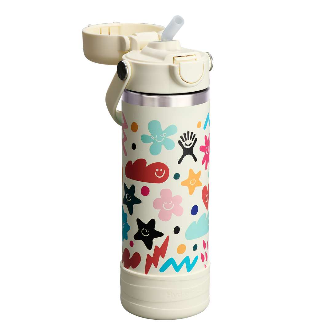 Hydro Flask HYDRO FLASK 18OZ WIDE COVERED CAP AND BOOT DAYDREAM WHITE