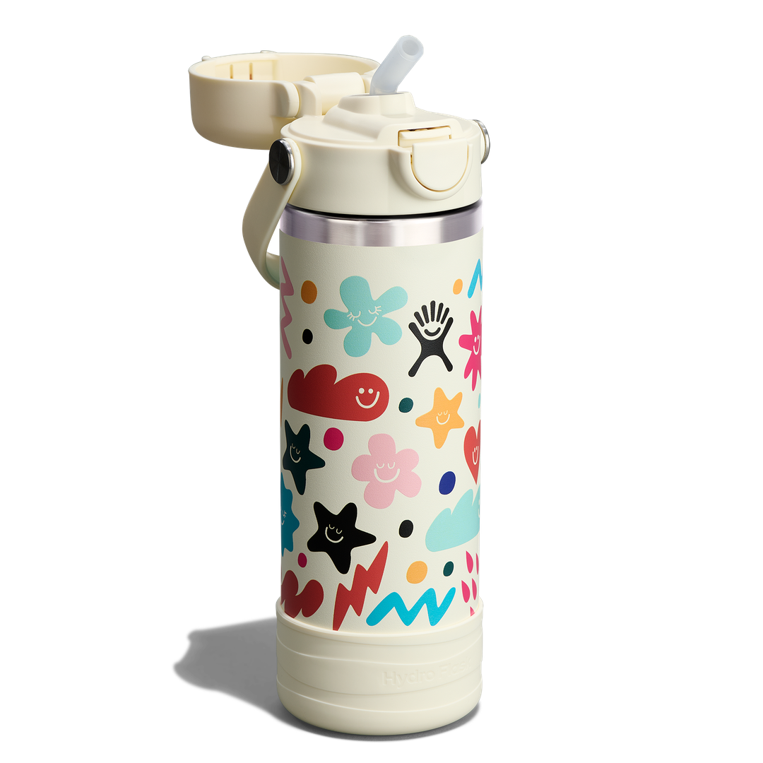Hydro Flask HYDRO FLASK 18OZ WIDE COVERED CAP AND BOOT DAYDREAM WHITE