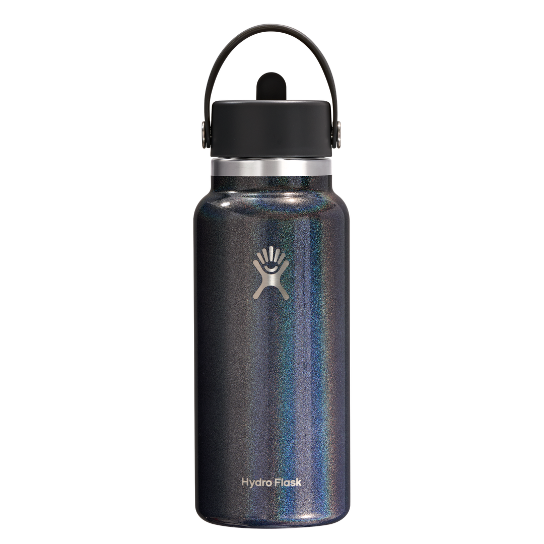 Hydro Flask 32oz Wide Flex Straw Cap Glimmer Black