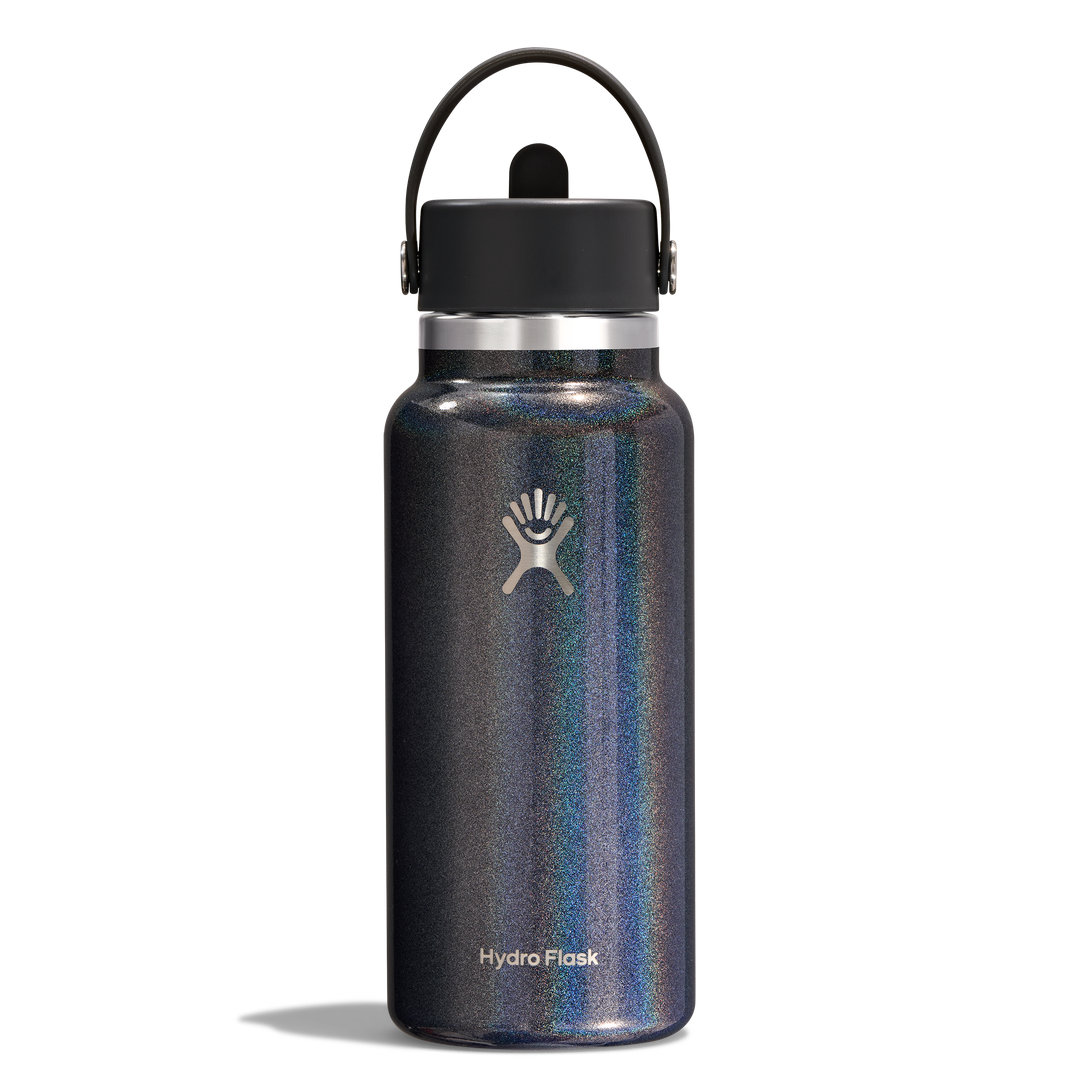 Hydro Flask 32oz Wide Flex Straw Cap Glimmer Black