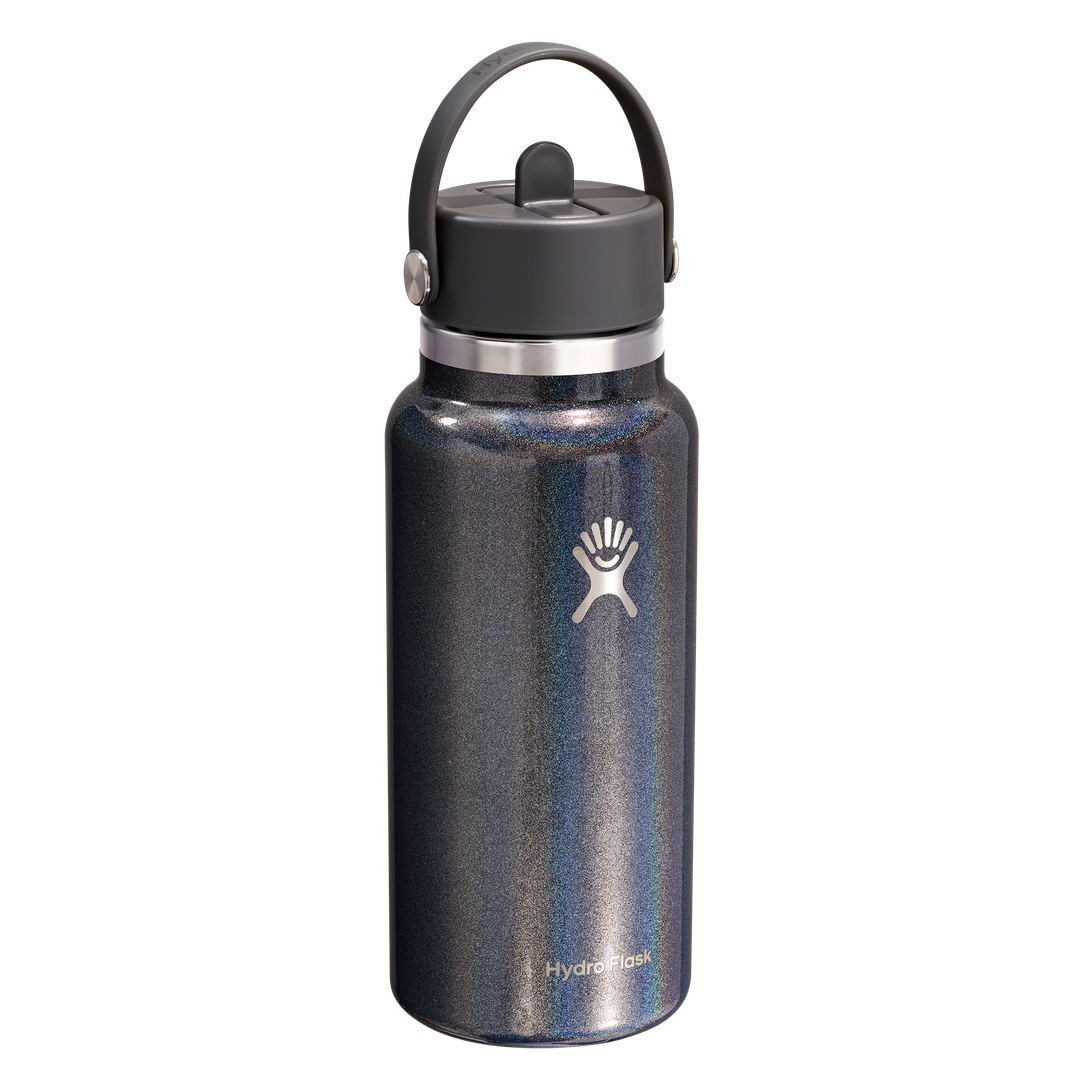 Hydro Flask 32oz Wide Flex Straw Cap Glimmer Black