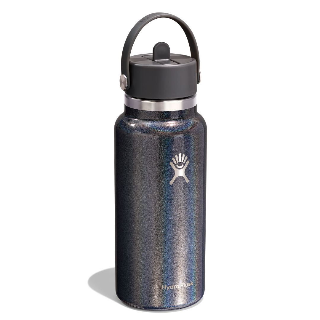 Hydro Flask 32oz Wide Flex Straw Cap Glimmer Black