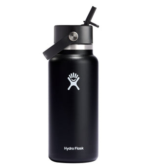 HYDRO FLASK 32 OZ WIDE FLEX STRAW CAP BLACK