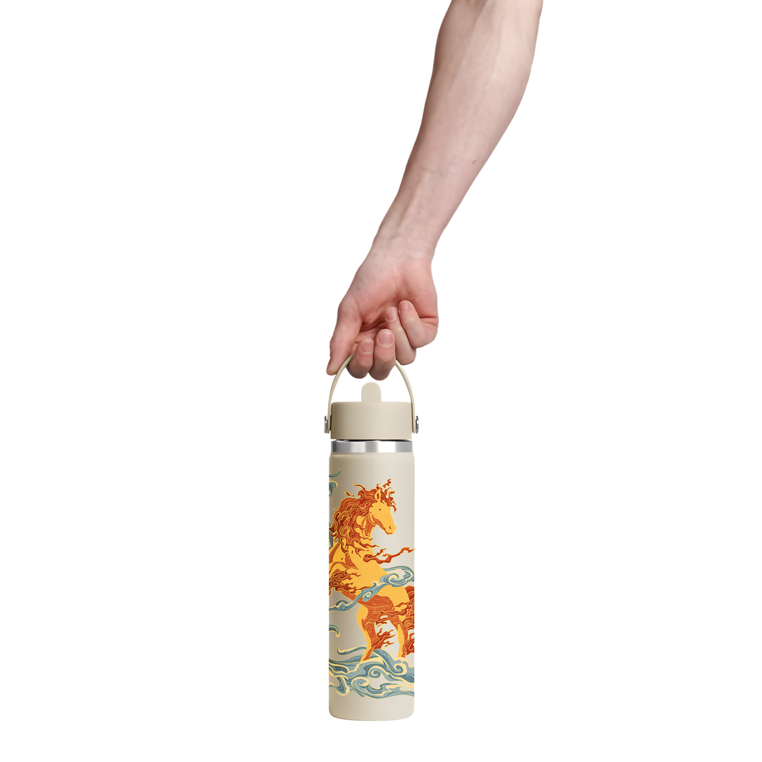 Hydro Flask HYDRO FLASK 24OZ WIDE FLEX STRAW CAP CNY COCONUT