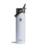 HYDRO FLASK HYDRO FLASK 24 OZ WIDE FLEX STRAW CAP WHITE