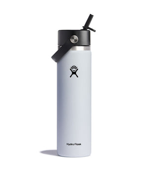 HYDRO FLASK 24 OZ WIDE FLEX STRAW CAP WHITE